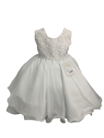 Imagem de Vestido infantil regata branco nelu 3038.*