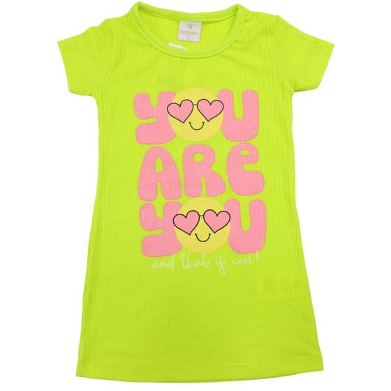 Imagem de Vestido Infantil Ribana Canelada Silk Metalizado Verde Claro 