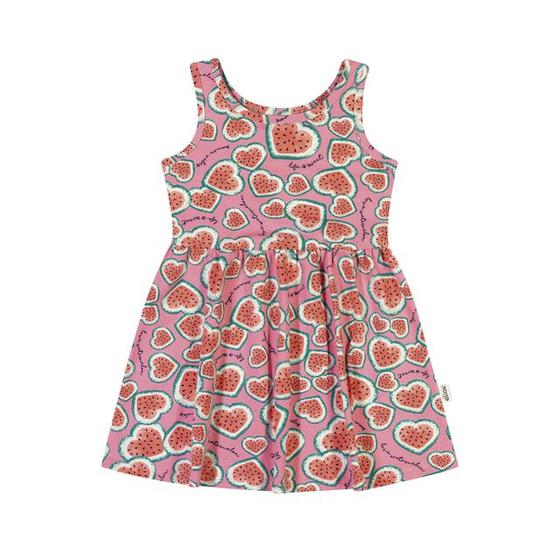 Imagem de Vestido Infantil Rosa Estampa Melancia Cotton10 Anos Elian