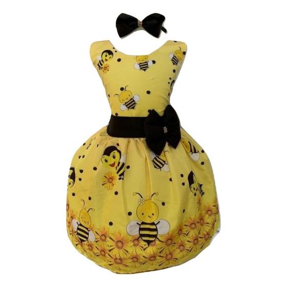 Imagem de Vestido Infantil Temático Abelhinha Regata Luxo