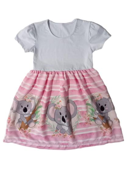 Imagem de Vestido Infantil Temático Estampa Coala