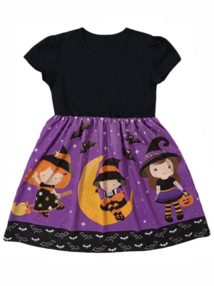 Imagem de Vestido Infantil Temático Halloween Bruxinhas