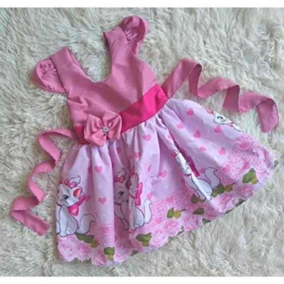 Imagem de Vestido Infantil Temático Simples Gata Mari