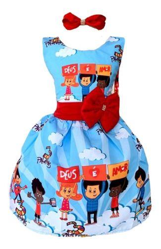 Imagem de Vestido Infantil Temático Três Palavrinhas Deus È Amor