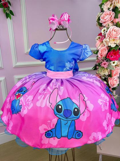 Imagem de Vestido Infantil Temáticos Da Gigi Lilo Lillo Lilas Luxo