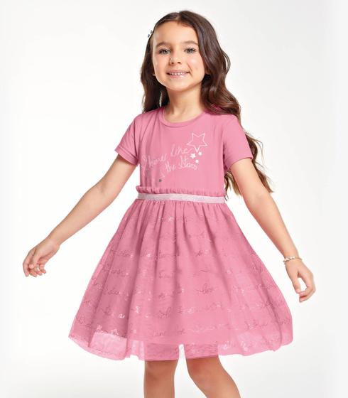 Imagem de Vestido Infantil Tule Trick Nick Rosa