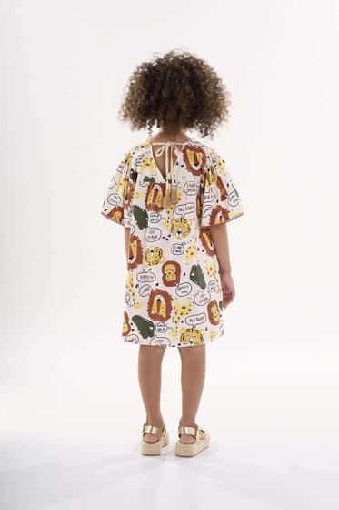 Imagem de Vestido Infantil Up Baby Verão Off White Safari