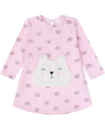 Imagem de Vestido Infantil Ursa em Plush Kukiê