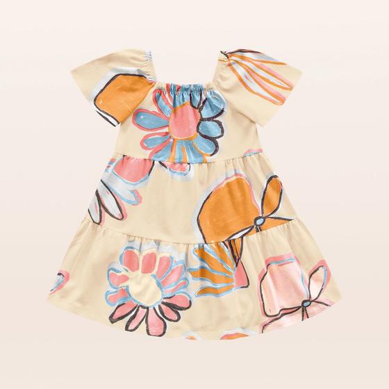 Imagem de Vestido  Infantil Verão Flores Tam 2 a 3  - Fakini