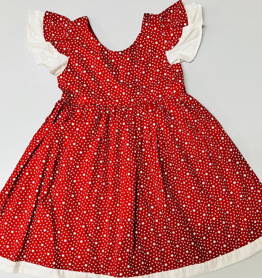 Imagem de Vestido Infantil Vermelho Tamanho 5