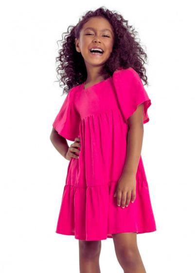 Imagem de Vestido Infantil Viscose Rosa Pink Quimby