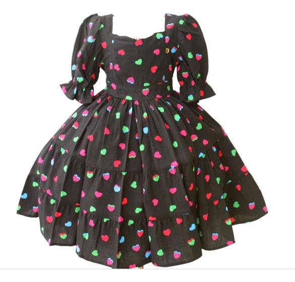 Imagem de Vestido Infanto Juvenil Moda Casual Princesa Luxo Floral