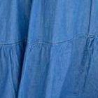 Imagem de Vestido jeans feminino longo com alça regulável