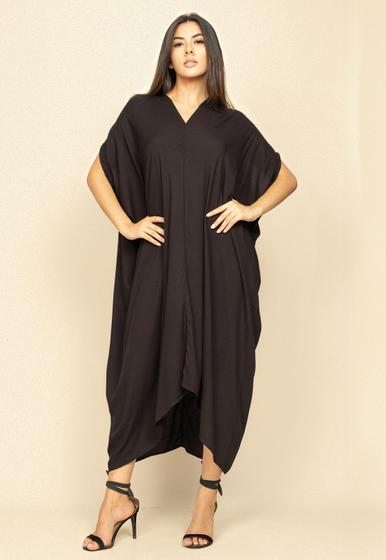 Imagem de Vestido Kaftan Mutum Detalhes nas Costas Preto