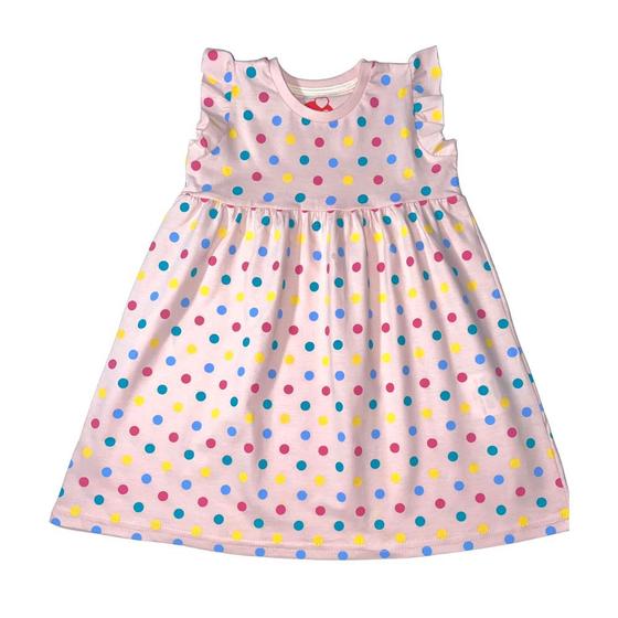 Imagem de Vestido Kids Like Infantil  Bolinhas Coloridas Rosa