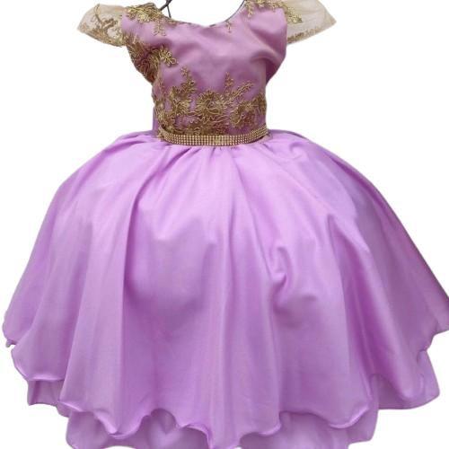 Imagem de Vestido lilas com dourado luxo jm996