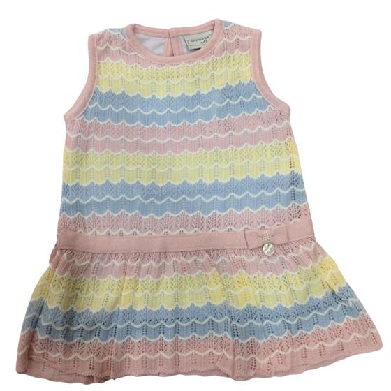 Imagem de Vestido linha bebê fem Noruega Rosa Amarelo e Azul