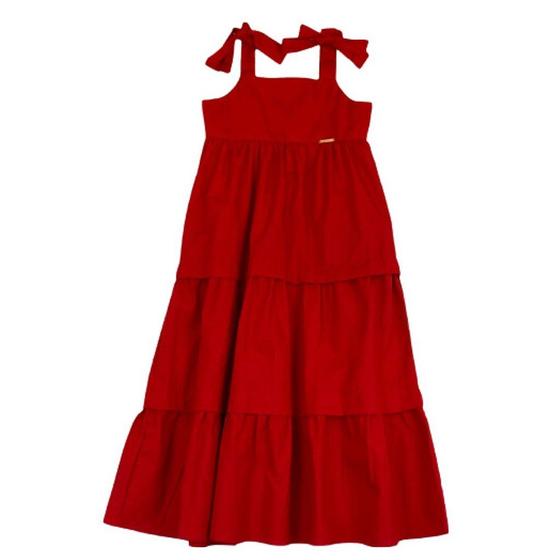 Imagem de Vestido Liso Infantil Vermelho Precoce 4337