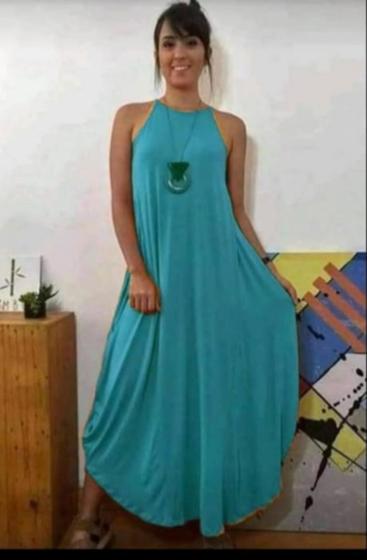 Vestido longo alcinha barra arredondada Menor preço em Vestido longo alcinha barra arredondada