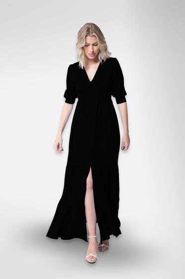 Imagem de Vestido Longo com Babados Naomi - Preto