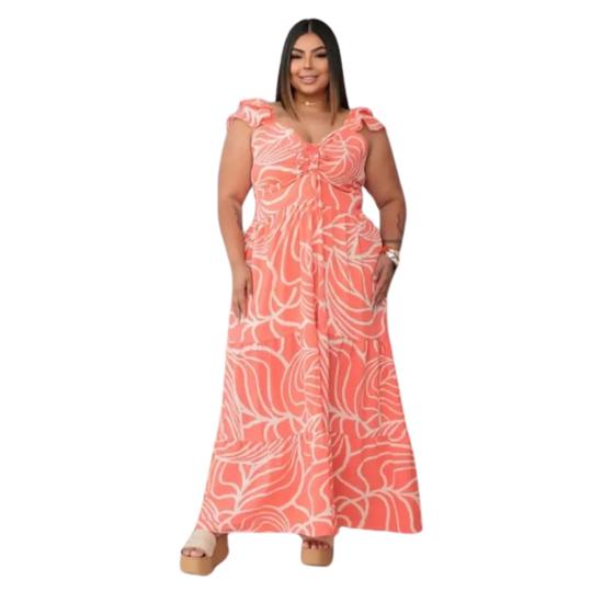 Imagem de Vestido Longo Estampado Manguinha G1g2g3 E G4 1 geração