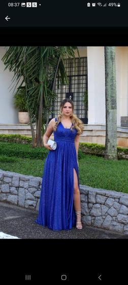 Imagem de Vestido longo festa azul Royal tam m