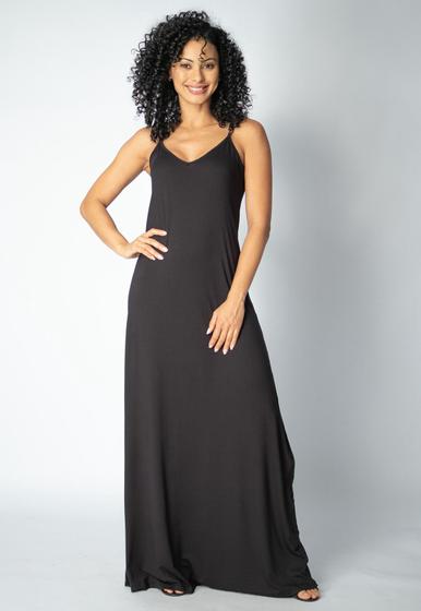 Imagem de Vestido Longo Guaíra Malha Alça Fina Preto