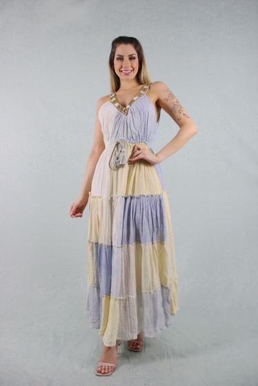 Palak Vestido Duas Cores Longo Vestido Longo Luxo Duas Cores Manga