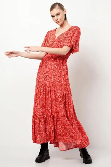 Imagem de Vestido Longo Maxi Ampla Em Viscose Com Estampa Exclusiva