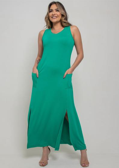 Imagem de Vestido Longo Pau a Pique básico Verde