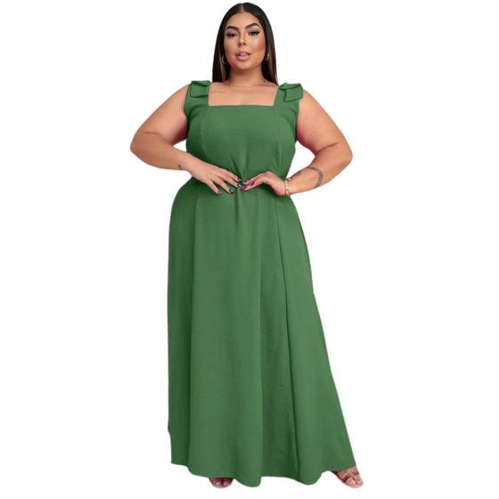 Imagem de Vestido Longo Plus Size Floral Moda Blogueira Verão Madrinha