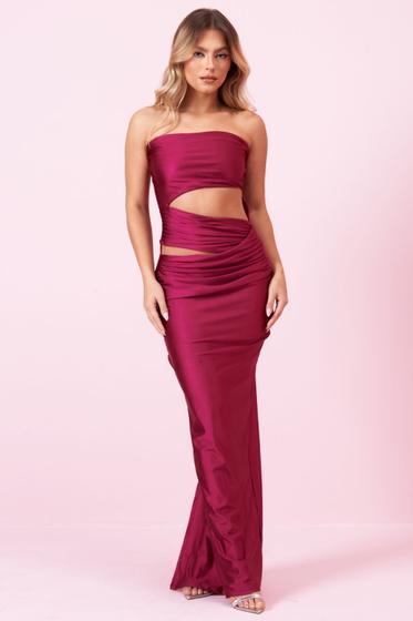 Imagem de Vestido Longo Sem Alça Up Glam Planet Girls Roxo Médio