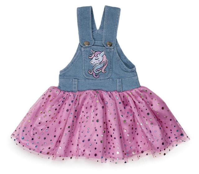 Imagem de Vestido Luxo Jeans Bebê Menina Verão Lessa Kids Enxoval 7967