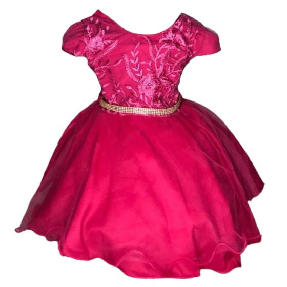 Imagem de Vestido luxo pink para festas e casamentos cinto em strass