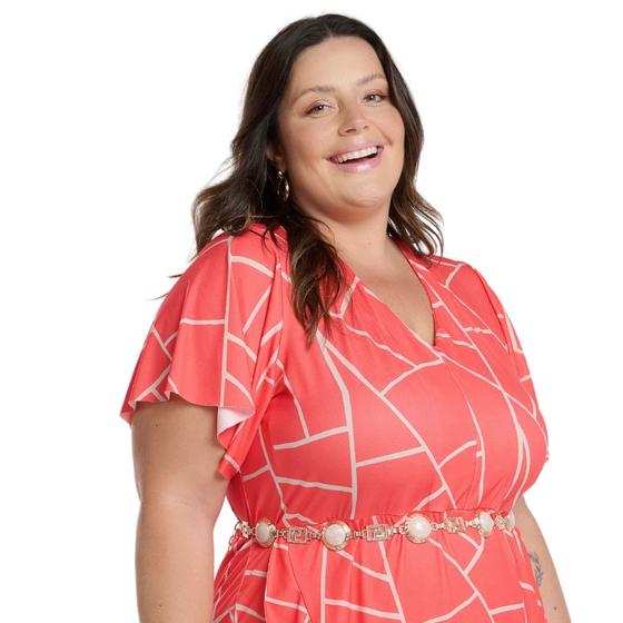 Imagem de Vestido Malha Decote V Finesse Plus Size