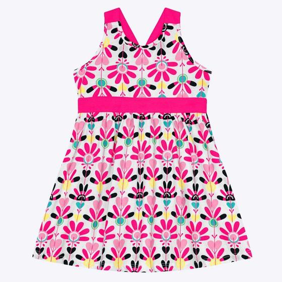 Imagem de Vestido Manga Curta Floral Infantil Menina Kyly 1000478