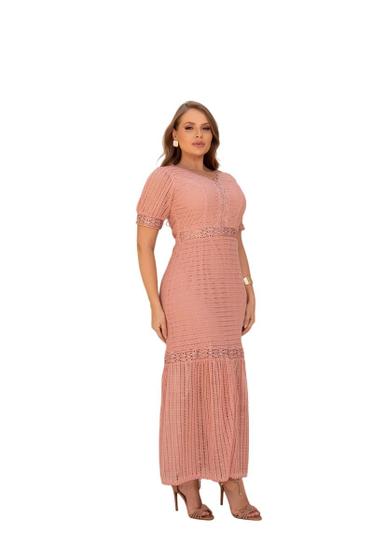 Imagem de Vestido Maxi Renda Arrastão Kauly  4055 Evangelica