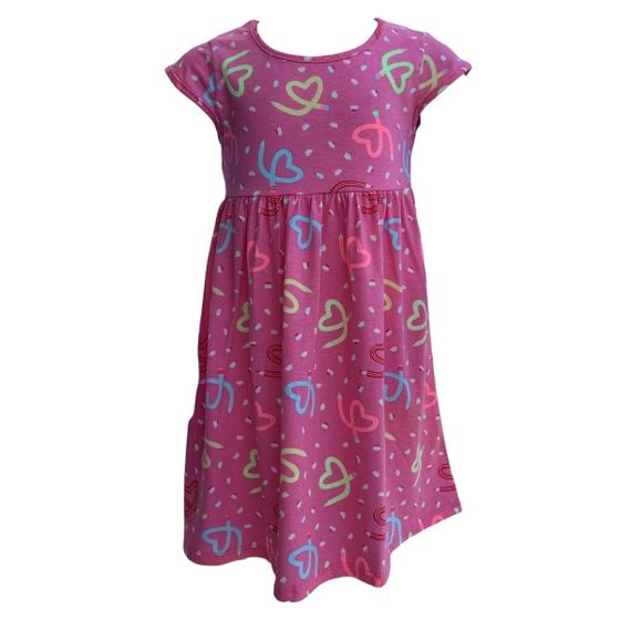 Imagem de Vestido Menina Bebe Infantil 100% Algodão cores Sortidas Duduka