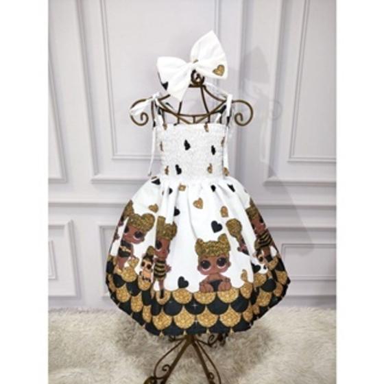 Imagem de Vestido Menina Infantil Lastex Boneca Lol