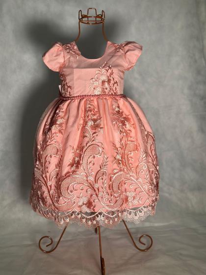 Imagem de Vestido Menina Infantil Luxo Lilivia Renda  Rosa