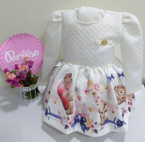 Imagem de Vestido Menina Paraiso Criança 1 2 3 4 Festa Inverno Rf 8193