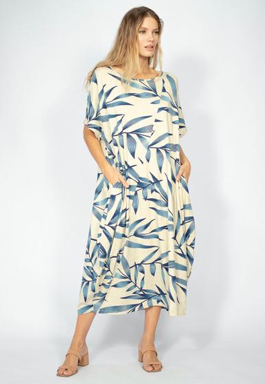 Imagem de Vestido Midi Amazonia Vital Malha Amplo Bambu Azul