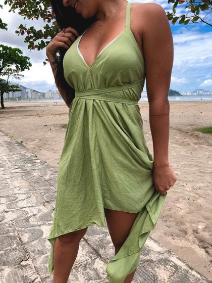 Imagem de Vestido Midi Assimétrico - Verde