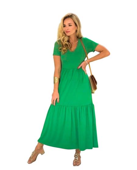 Imagem de Vestido Midi Camadas 3 Marias Verão Manga Curta Plus Size .