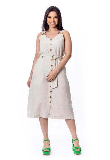 Imagem de Vestido Midi Com Detalhe de Argola Sem Elastano