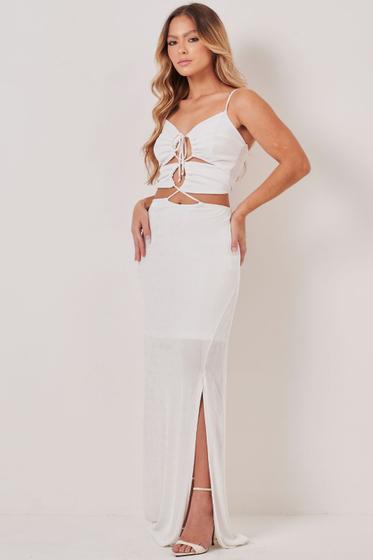 Imagem de Vestido Midi Detalhe Argolas Planet Girls Branco