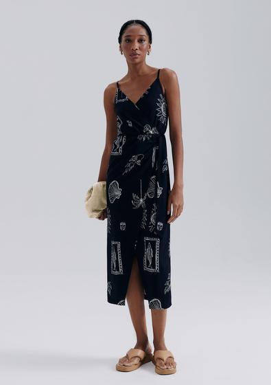 Imagem de Vestido Midi Estampado Em Viscose
