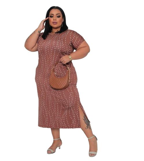 Imagem de Vestido Midi Evangelico Plus Size Soltinho Mid Moda Evangelica Moda Cristã 2708