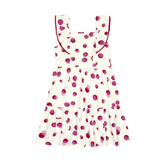 Imagem de Vestido Midi Infantil Menina com Estampa Cereja Alakazoo