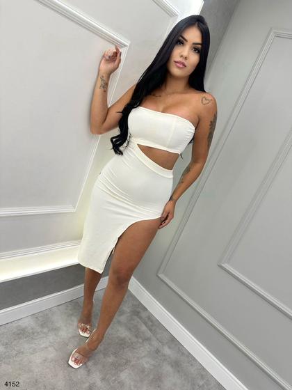 Imagem de Vestido Midi Leila Com Bojo Sem Alça Pimenta Original